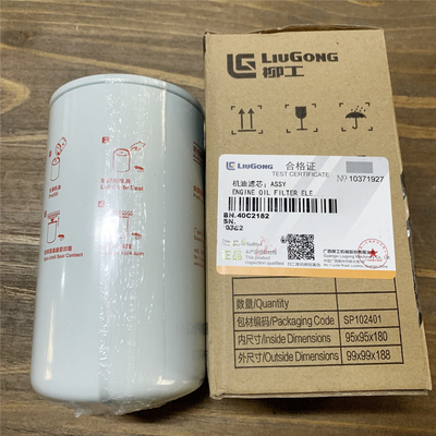 Liugong loader 40C2182 Oil filter element heavy machinery spare parts